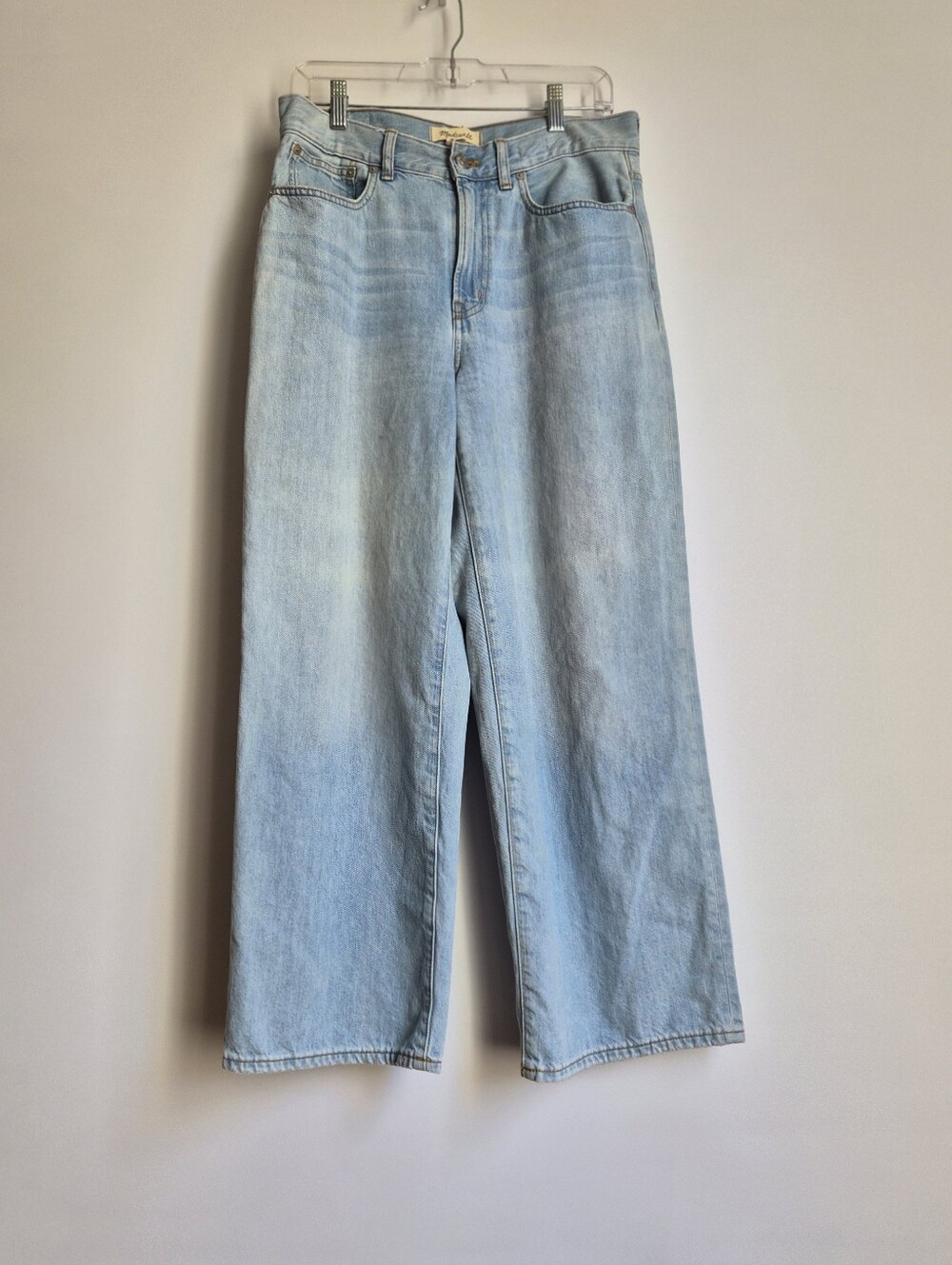 Madewell Wide Leg Crop Jeans 28 Light Wash Fitzgerald 100% Cotton 90s Minimalist